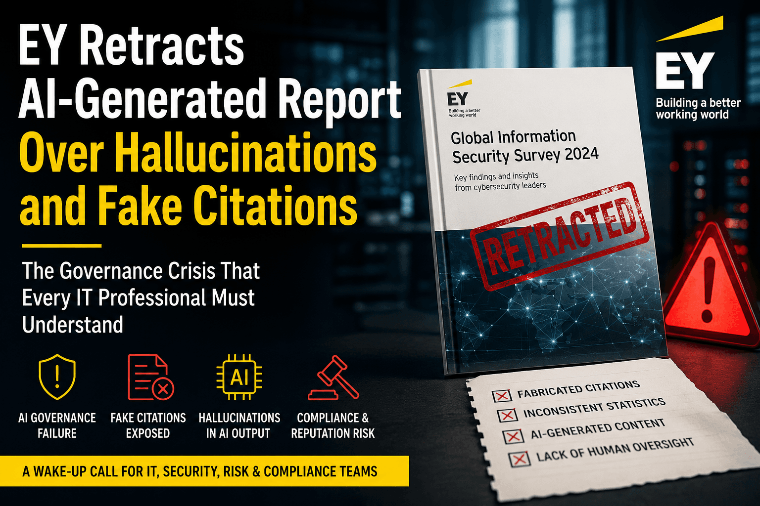 EY Retracts AI-Generated Report Over Hallucinations and Fake Citations: The Governance Crisis That Every IT Professional Must Understand