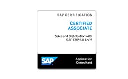 SAP Certified Application Associate–Sales and Distribution,E